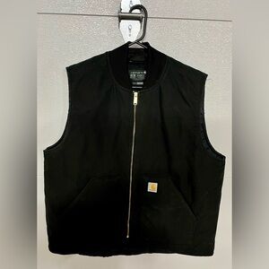 Like new carhartt canvas quilt lined zip vest